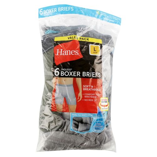 P6 Boxer Brief Hanes Cab Neg Gri S 522