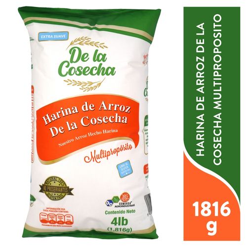 Harina de Arroz, De La Cosecha, multiproposito- 1,816 g