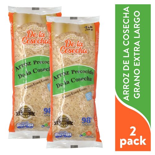 Arroz Precocido, De La Cosecha 2 pack, Grano extra largo - 908 g