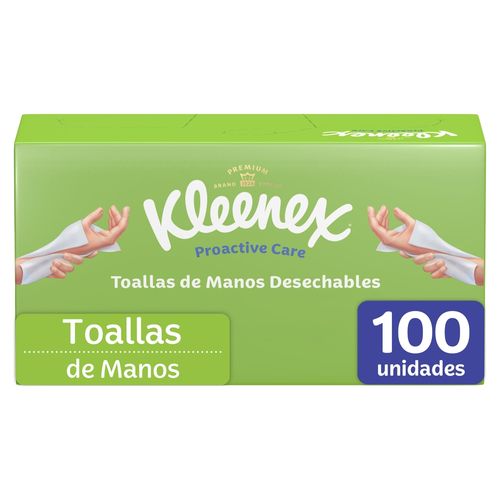 Toallas de Manos Desechables Kleenex - 100 Unidades