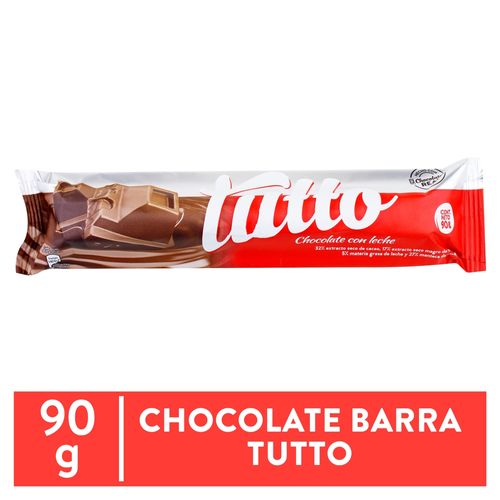 Chocolate Barra Tutto Con Leche - 90 g