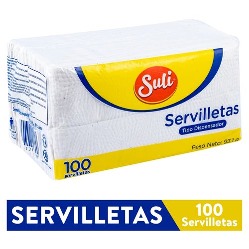 Dispensador de Servilletas Blanca Suli - 100 unidades