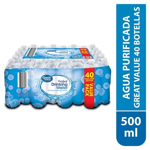 40pack Greatvalue Agua Purificad 20000ml