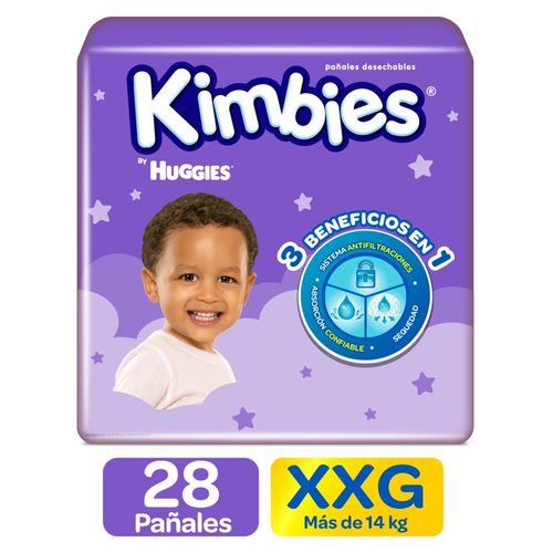 Pañales Kimbies Etapa 5/XXG - 28 Unidades