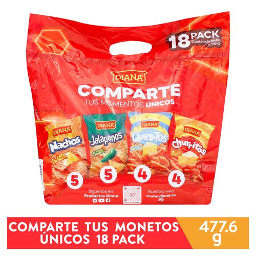 Snack Diana Familiar 18 Pack Surtido - 478 g
