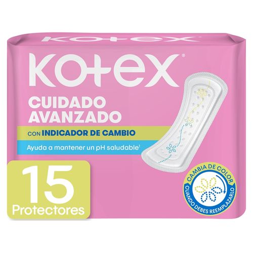 Protectores Diarios Kotex con Indicador de PH - 15 Uds