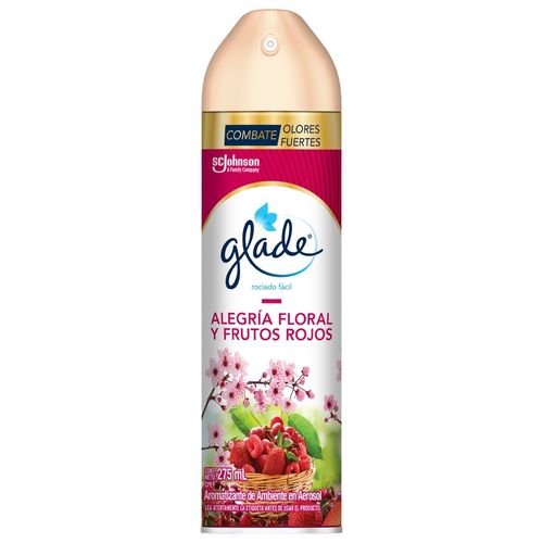 Aromatizante  Glade Aerosol Alegría Floral Y Frutos Rojos - 275 ml
