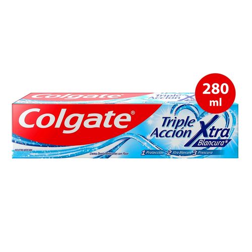 Pasta dental Colgate triple acción extra blancura - 280 ml