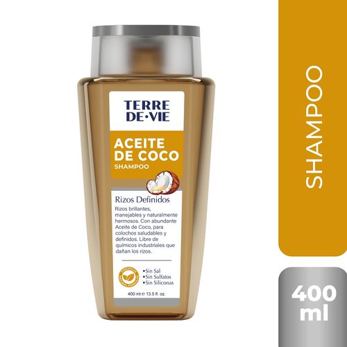 Shampoo Aceite de Coco Terre De Vie  Rizos Definidos - 400 ml