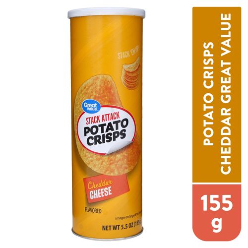 Papas Great Value Sabor Queso Cheddar Tubo - 155 g