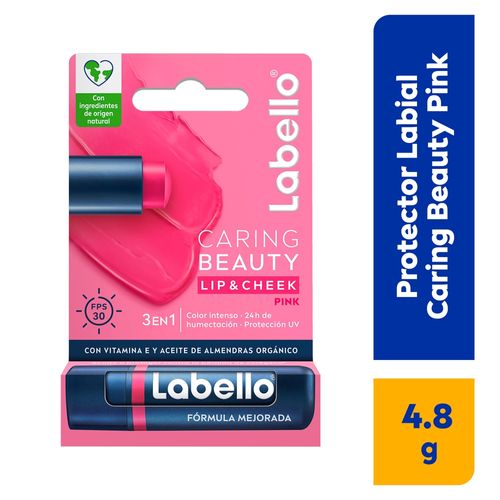 Pretector labial Labello rosado 3 en 1 - 4.8 g
