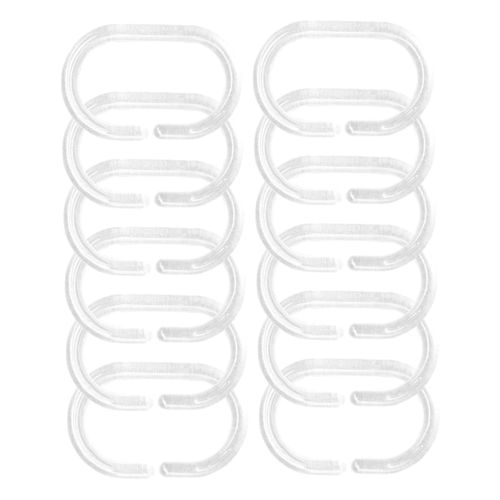 Hs Ganchos Transparentes Cortina Plastic