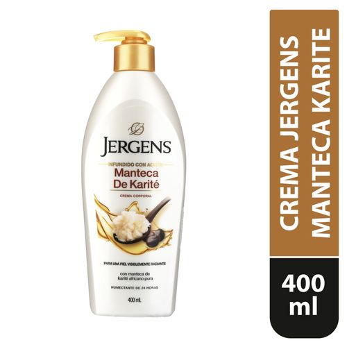 Crema corporal Jergens manteca karite - 400 ml