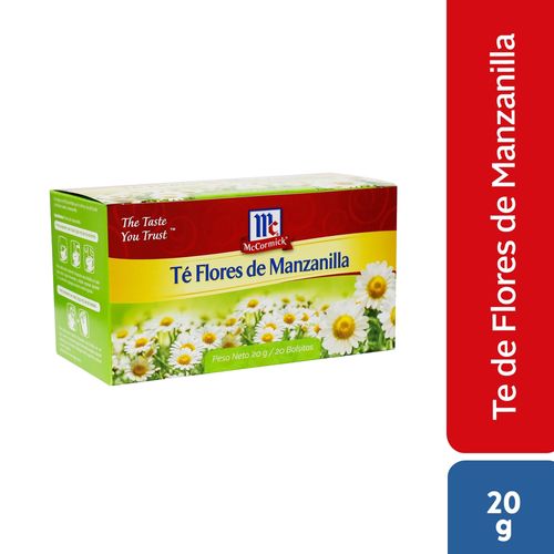 Té Flor Manzanilla Mccormick 20 Sobres - 20 g