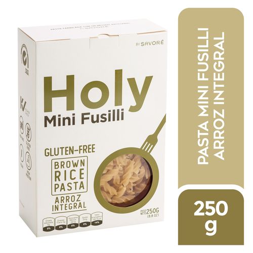 Pasta Holy Mini Fusilli Arroz integral - 250 g