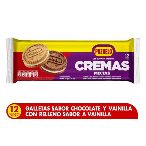 Galletas Pozuelo Cremas Mixtas - 378 g