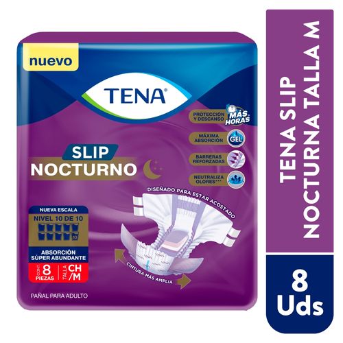 Protectores Anatómicos Tena Slip Nocturno Mediano - 8 Uds