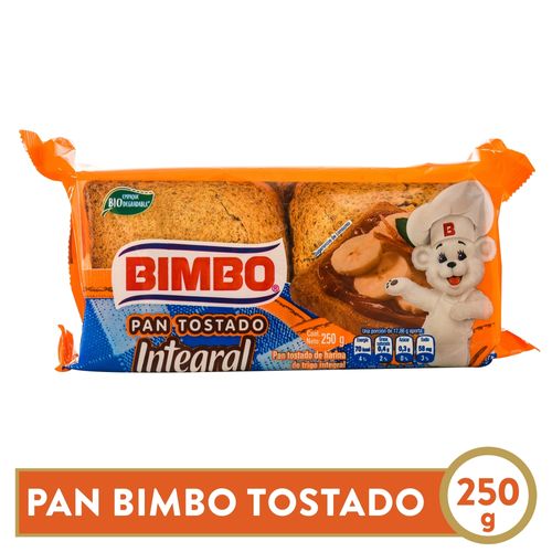 Pan Bimbo Tostado Integral - 250 g