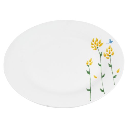 Plato Haus De Porcelana Con Diseño - 9.5 Pulgadas