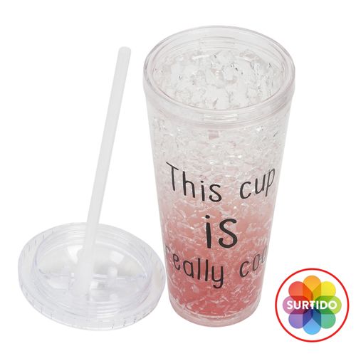 Vaso Hometrends de plástico con doble pared -550 ml
