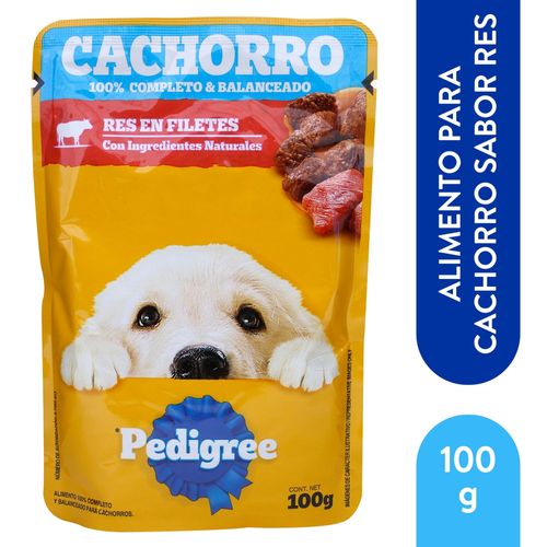 Alimento húmedo Pedigree para perro cachorro sabor res - 100 g
