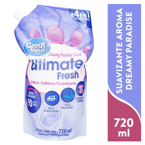 Suavizante Great Value Cuidado Avanzado aroma Dreamy Paradise -720 ml
