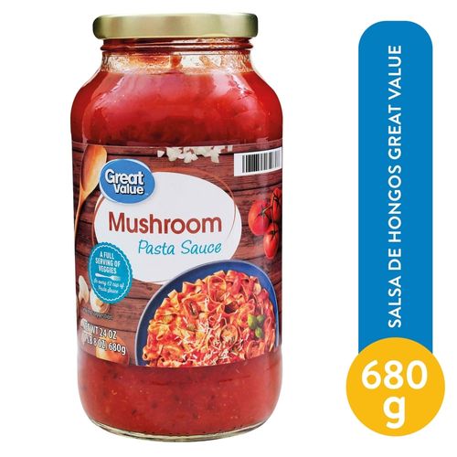 Salsa Great Value De Hongos Para Spaguetti - 680 g