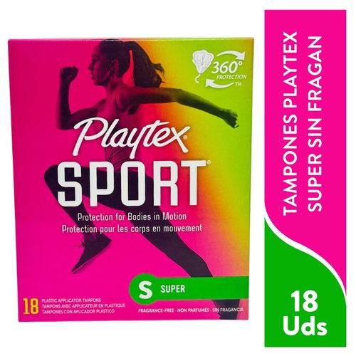 Tampones Playtex Super Sin Fragancia - 18Unidades