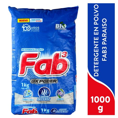 Detergente Fab en polvo paraiso floral - 1000 g
