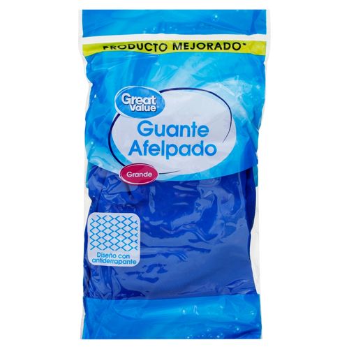 Guantes Great Value Látex Afelpado Grande - 1 Unidad