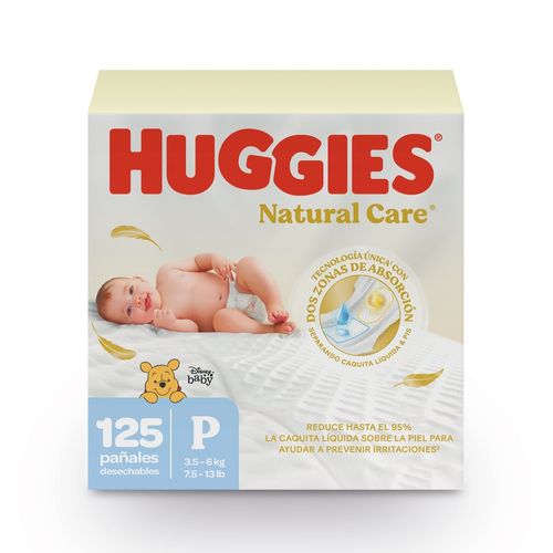 Pañales Huggies Natural Care Etapa 1/P - 125 Uds
