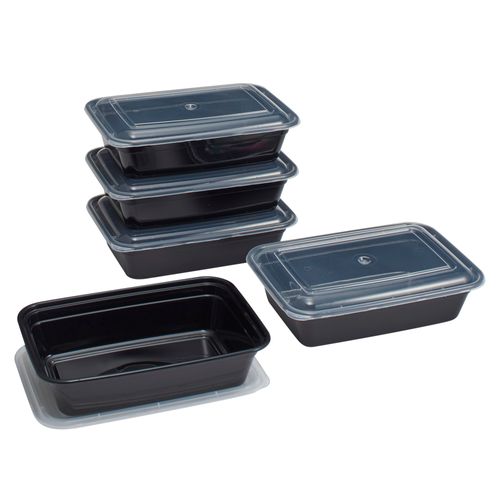 Recipientes Mainstays, rectangular -5 uds/1L