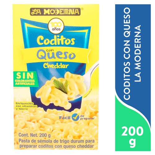 Pasta La Moderna coditos con queso cheddar - 200 g