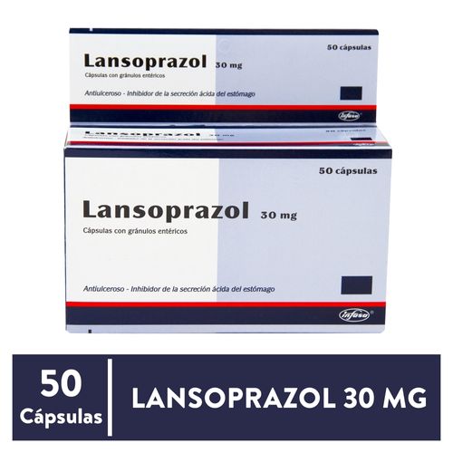 Lansoprazol Infasa 30mg caja 50 cápsula - Precio indicado por cápsula
