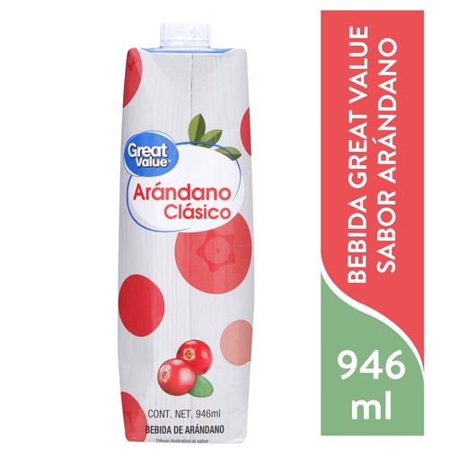 Bebida Great Value sabor Arándano - 946 ml