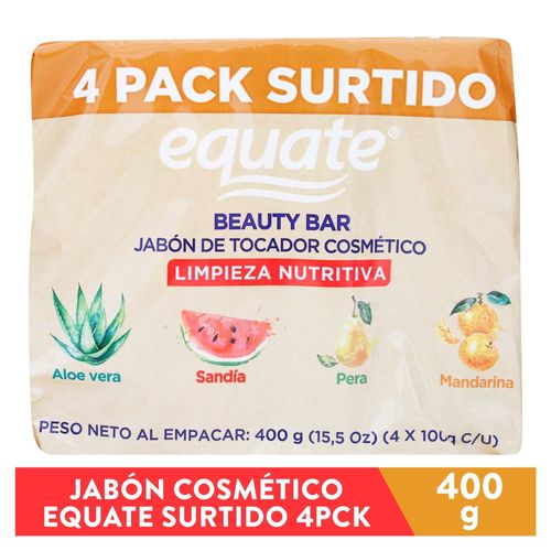 Jabón Equate De Tocador Surtido 4 Pack  - 440 g