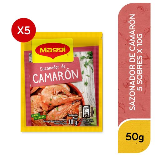 Consomé Maggi De Camarón 5 pack - 50 g