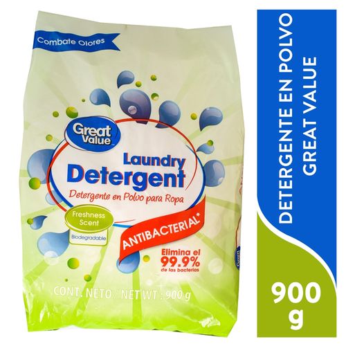 Detergente Great Value En Polvo Antibacterial - 900 g