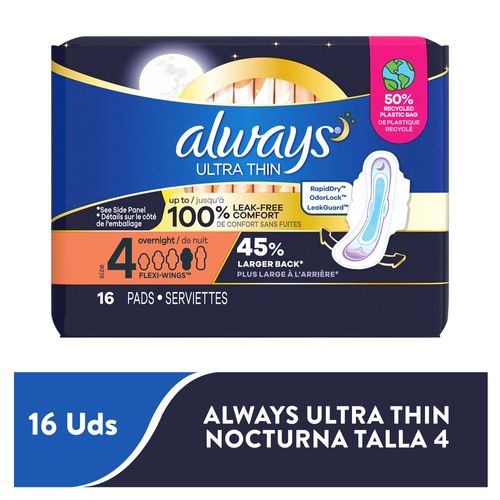 Toalla Always Ultr Thin 16 Ea