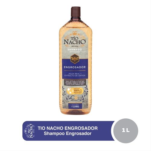 Shampoo Tío Nacho Engrosador Jalea Real+ Extracto de Ortiga - 1 L