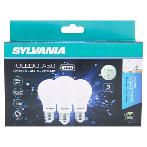 Lámpara LED Sylvania luz fría y libre de mercurio - 3 Pack