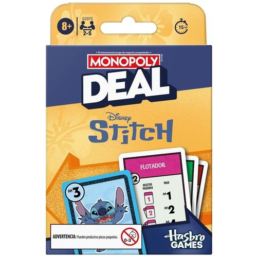Juego Hasbro Games Monopoly deal Stitch