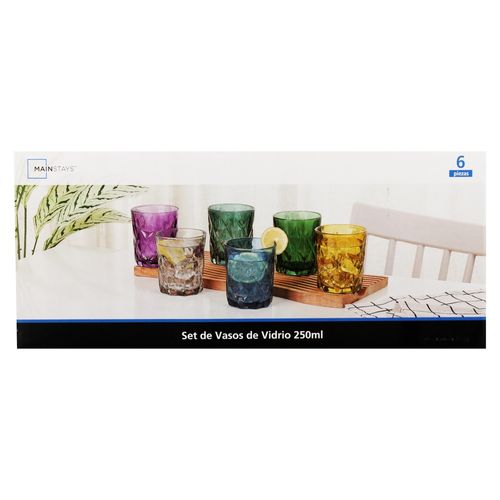 Ms Set De Vasos De Vidrio 6Unid 250Ml