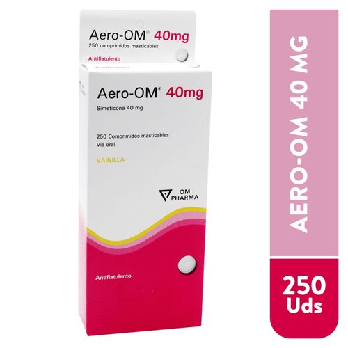 Aero-OM 250 comprimidos masticables-Precio indicado por comprimido