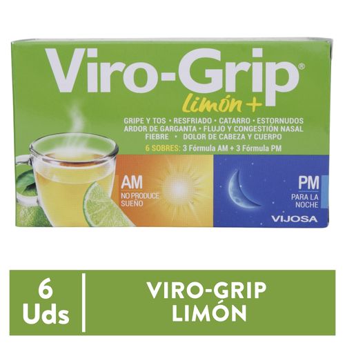 Viro grip Vijosa, sabor Limón Combinado Am Pm -6 Sobres