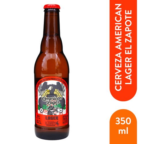 Cerveza El Zapote americana en botella - 350 ml