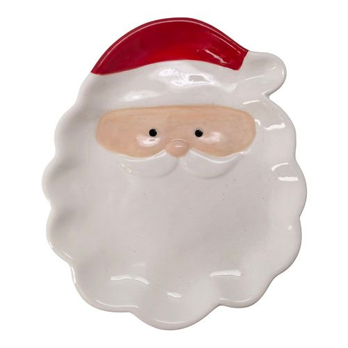 Boquitero Holiday Time de cerámica navideño de santa