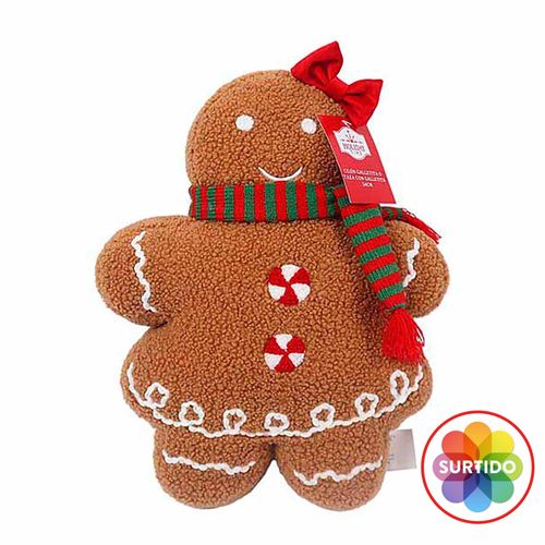Cojín Holiday Time Diseño Galletita Ó Taza Con Galletita - 34 cm