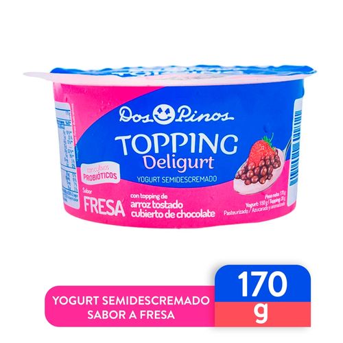 Yogurt Dos Pinos Topping arroz cubierto de chocolate - 170 g