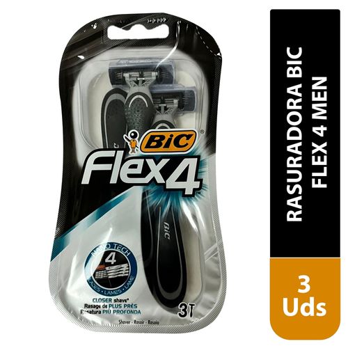 Rasuradora Bic Desechable Flex4 Bl3